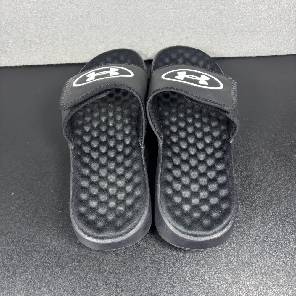 Under Armour Ignite Pro 8 Black Memory Foam Slides Mens Size 11 Slip On Shoes - Picture 5 of 11